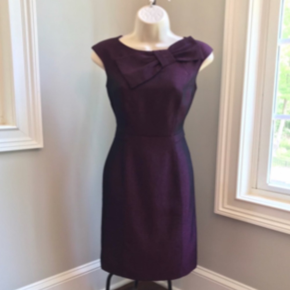 Tahari Cocktail Bow sleeves woman dress size 10